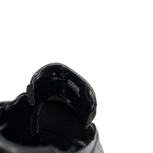 Vintage 90s Candie's Black Leather Square Toe Platform Ankle Boot sz 6 RARE - Picture 6 of 7